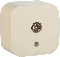 Розетка TV Звезда накладная Legrand Quteo 1-м слоновая кость картинка